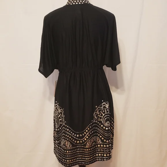 Swimsuits For All Black And Silver Cover Up NWT - Picture 2 of 8